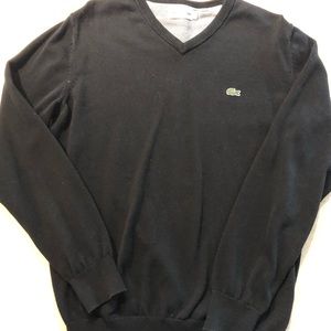 Lacoste Mens small black sweater vest